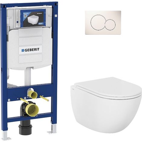 Pack Bati support Geberit et WC suspendu Elanda, sans bord de rincage (1/5)