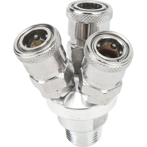Raccord Tournant Universel 3 Voies Mâle pour Compresseur à Air, Filet G1/2 (1/5)
