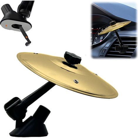 Platillo de batería para rejilla de ventilación, divertido gadget musical, fácil instalación, sonido nítido: regalo original para viajeros y amantes de la música (Oro)