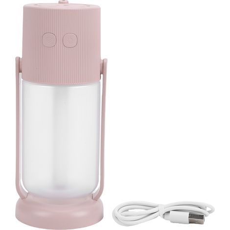 Portable Mini Humidifier Multifunctional Small Cool Mist Humidifier with Ambiance Light for Cars Travel Office Home Pink (1/5)