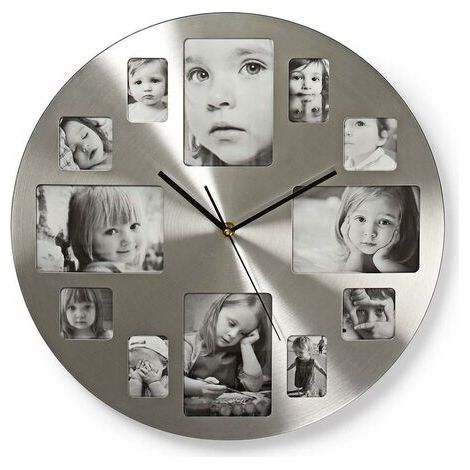 Nedis CLWA003PH40 Reloj de pared plateado 40 cm (1/3)