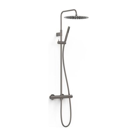 Ensemble de robinet thermostatique mural 2 voies pour douche Over-wall Graphite - TRES 19039302GR