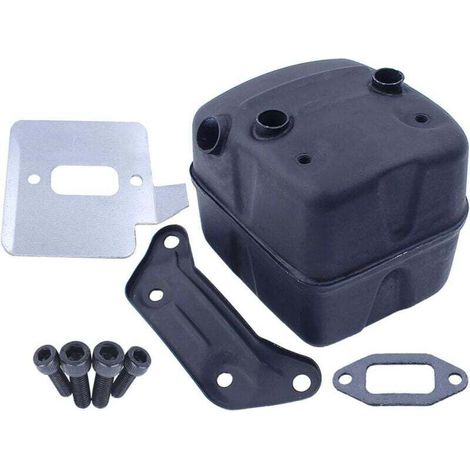 Kit de Pot Échappement pour Husqvarna 371 372XP 385 390XP Série, Silencieux d'échappement + Support + Joint + Plaque de Refroidissement Pièces Accessoire de Tronçonneuse