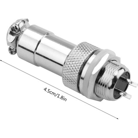 5 Stück/Set GX12 2-poliger Metall-Einbaustecker/Stift für die Luftfahrt (1/5)