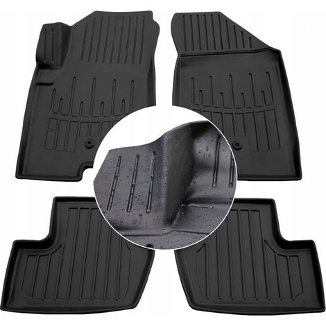Alfombrillas de goma, limpiaparabrisas, JEEP Patriot 2007-2016, canales UD, 1 clip