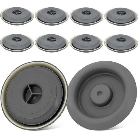 10 pièces Bouchons de Boucle en Caoutchouc de 40 mm, Bouchons en Caoutchouc Imperméables,Stoppeurs étanches pour Carrosserie Auto,Bouchons Caoutchouc Gris pour Trous de Châssis et Coffre (1/4)