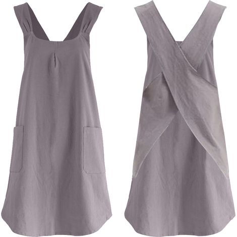 Tablier réglable avec poche, bandes extra longues pour homme et femme, pour cuisine, maison, restaurant, café, cuisine, pâtisserie, jardinage - Kaki (1/5)