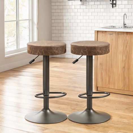 Mobilier de bar cafea en oțel piele PU 35 x 36 x 85 cm (1/5)