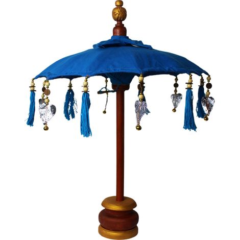 Parasol Bali Home Decor - Coton - Turquoise - 40cm- Vendu par 1 (1/4)