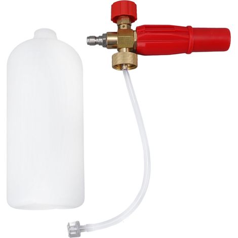 Canon à mousse avec raccord rapide 1/4 po, 1000 ml, pour nettoyeur haute pression, idéal pour voitures, vélos, motos, sols et murs. (1/5)