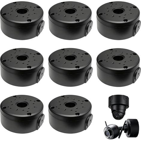 Lot de 8 Boîtes de Jonction pour Caméra, Caméra Extérieure Boîte De Jonction, Boîte de Jonction Etanche pour Caméra de Vidéosurveillance, Compatible avec Les Caméras Dôme (1/5)