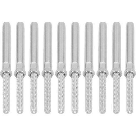 Kit de 10 vis à câble en acier inoxydable M5 3mm pour garde-corps, fixation câble inox, quincaillerie câble tendu, boulon lag avec sertissage