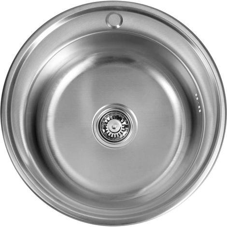 Aqualine - Lavello, diametro 51 cm, acciaio inox AQ051B (1/5)