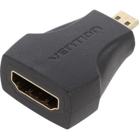 Adaptateur HDMI femelle micro HDMI prise male - Noir