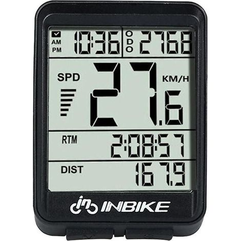 Compteur de vitesse de vélo Compteur kilométrique numérique étanche sans fil (1/3)