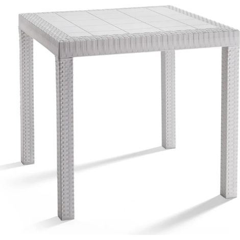 Tavolo in polipropilene dallas bianco 80x80