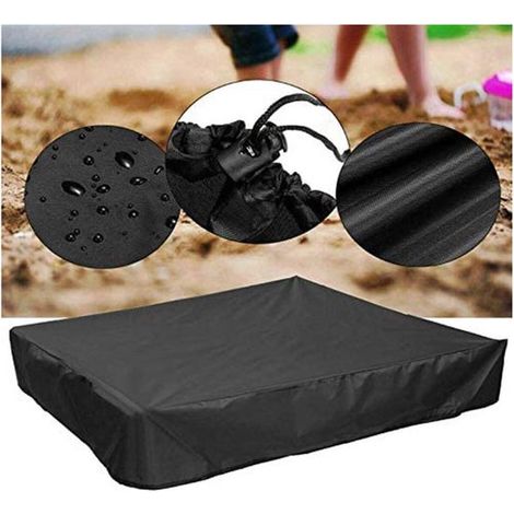 Wasserdichte Sandkastenabdeckung 150 x 150 x 20 cm 210D Oxford Gewebe mit Kordelzug wind und staubdicht zum Schutz von Kinderspielzeug für Sandka (1/5)
