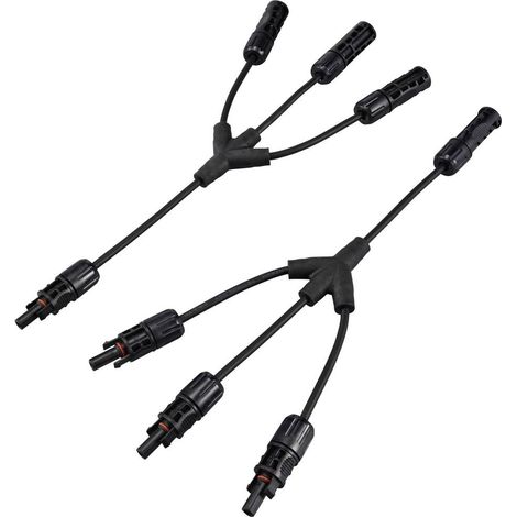 Sygonix SY-6407992 Collegamento per impianti solari Cavo adattatore Nero 36 cm (1/4)