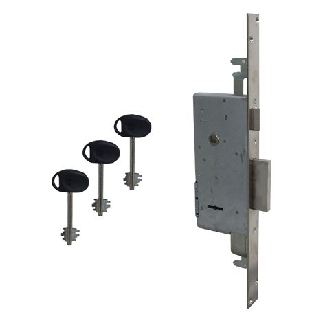 Serrure à mortaiser à double et triple panneton sans tringles E50 40.721 MOTTURA