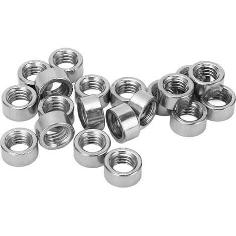 20 écrous de raccordement ronds M8x12,5, tiges filetées de 12 L6 mm en acier inoxydable (1/5)