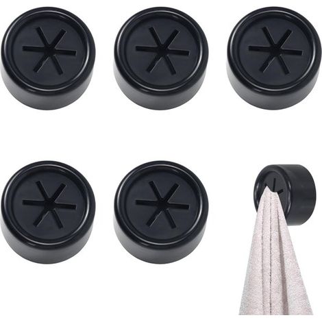 Dailygoods, Juego de 5 toalleros, Soporte para toallas sin taladro, Accesorios de camping, Ideal para caravanas/autocaravanas, Fácil instalación (1/5)