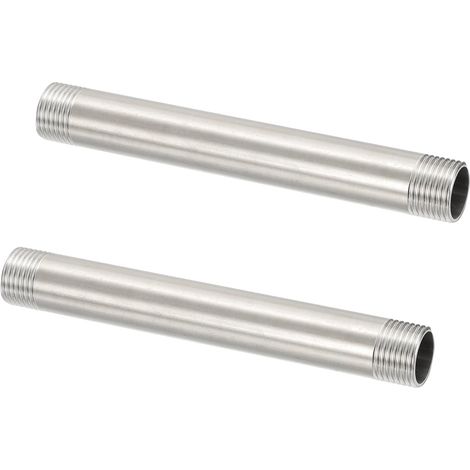 2 Pièces Raccord De Tuyau En Acier Inoxydable 304 Argenté (1/5)