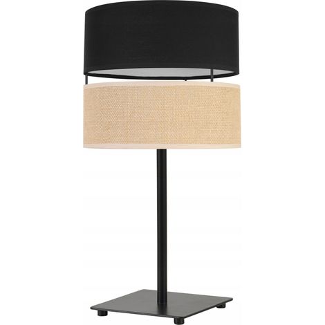 LAMPADA DA TAVOLO PARALUME IN JUTA 20 CM NERO