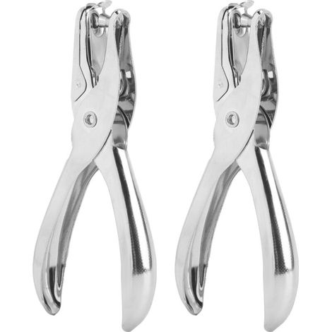 Jeffergarden 2 perforatrices à un trou en acier, diamètre 6 mm, pour vêtements, étiquettes et papier.-DOU