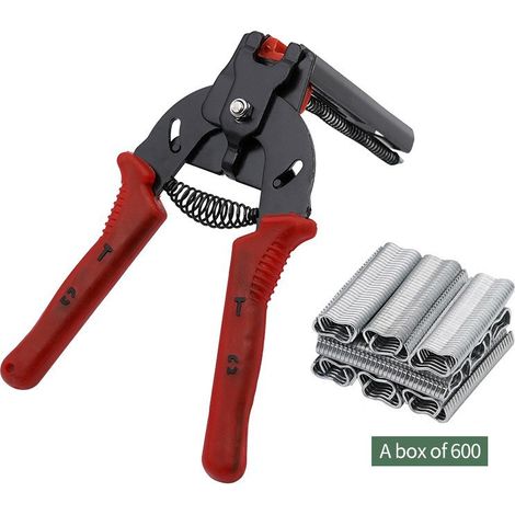 Kit de clips para anillos de cerdo tipo M con 600 clips, clips de fijación para jaulas de aves de corral, cercas y jaulas para animales.