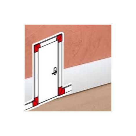 ANGLE PLAT POUR UTILISATION EN BAS DE PORTE - POUR MOULURE 50X18 - PLÂTRE LEGRAND LEG019021