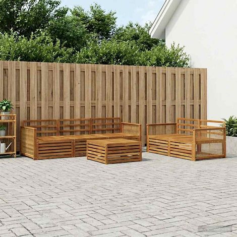 vidaXL Outdoor Sofa Set 6 pcs Natural Solid Acacia Wood (1/5)
