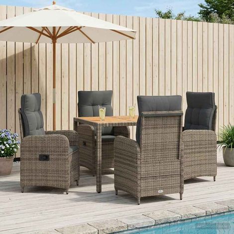 vidaXL Juego de comedor para exteriores 5 uds. (1/5)
