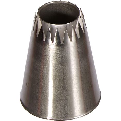 Silikomart Mini Religieuse Tube 02, Bocchetta in Acciaio Inox per Sac a Poche, Foro per Decorazioni "Religieuse", Misura Ø 18 mm