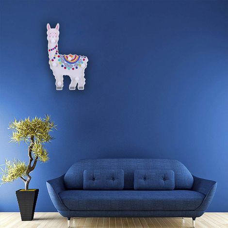 Mignon Lampe de Nuit Alpaga LED pour Enfants - Décoration Chambre et Table de Chevet Salon