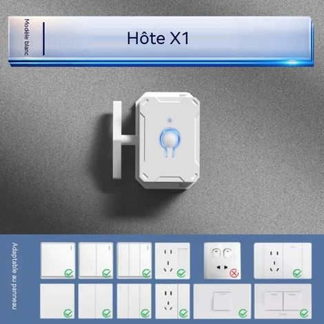 Interrupteur sans fil intelligent sans câblage, télécommande pour lampe, contrôleur d’éclairage à distance, dispositif pratique pour allumer‑éteindre les lampes sans travaux (1/3)