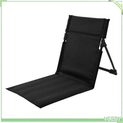 1 Chaise de plage, pliante, polyester, rembourrée mousse, sac rangement, camping pique-nique (1/5)