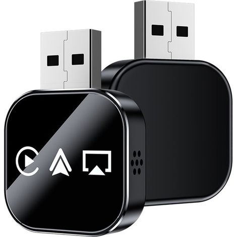Adaptador inalámbrico 3 en 1 CarPlay Mirror Link para conectar el teléfono a la pantalla del coche (actualización 2026), Wi-Fi dual de 2,4/5 GHz, de cableado a inalámbrico (compatible con iPhone, 1 un (1/5)