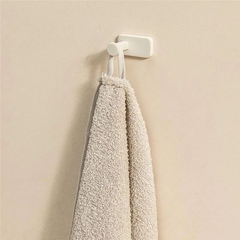 Appendino bagno in acciaio inox bianco cubik (1/2)