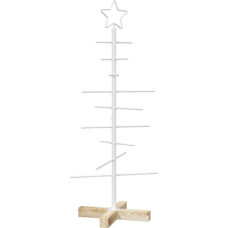 Metal Christmas Tree KUOPIO 90 cm Steel White vidaXL