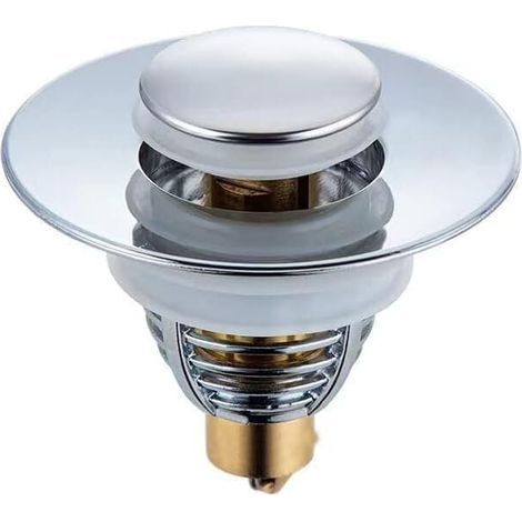 Bonde Lavabo Universel, Bouchon de Vidange Amélioré, Pull Type Bonde Evier,, pour Baignoire, Cuisine, Lavabo (Vidange 32-42mm) (1/4)