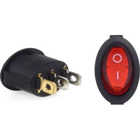 Interrupteur ovale lumineux amio-02461