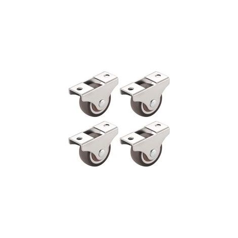 4 Pièces Roulettes de Meubles, Roulettes de Transport, Roulettes Pivotantes, Convient pour le Transport de Meubles et D'objets Lourds, Très Pratique(Argent) (1/5)