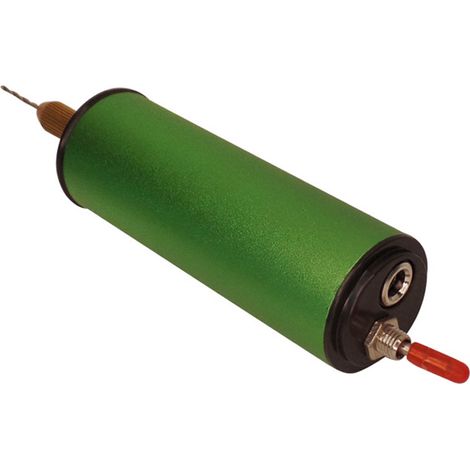Mini taladro eléctrico ajustable de 0,8 a 1,2 mm con 8 brocas de 0,8 mm y 1,1 mm para crear joyas, objetos de aluminio, llaveros de madera y moldes de resina. Verde. (1/3)