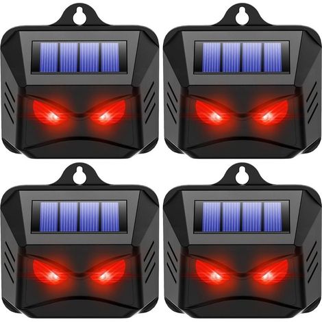 4 Pack Solar Nocturnal Animal Repeller,Coyote Deterrent Predator Lights for Coyote Raccoon Deer Fox Skunk Predator Eyes Animal Deterrent for Chicken Coop Farm Yard (1/5)