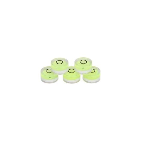 Lot de 5 Niveaux à Bulle Ronds 15mm, Mini Niveau Circulaire de Précision pour Équilibrage et Calibration Horizontale (1/4)