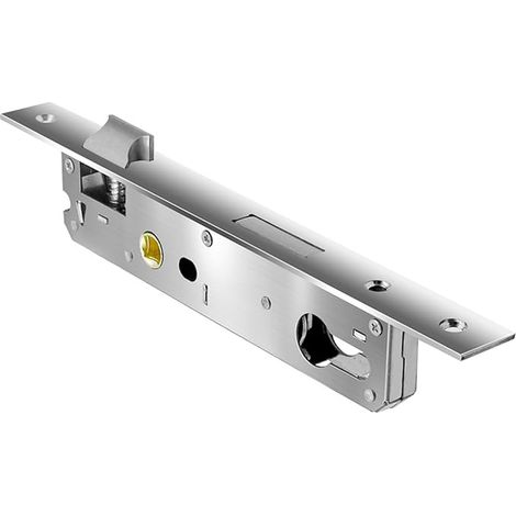 Serrure à larder en acier inoxydable 85x20 mm, serrure de porte, serrure de portail de jardin avec verrouillage à un point, inoxydable, sûre et polyvalente pour portes et portails, argent (1/5)
