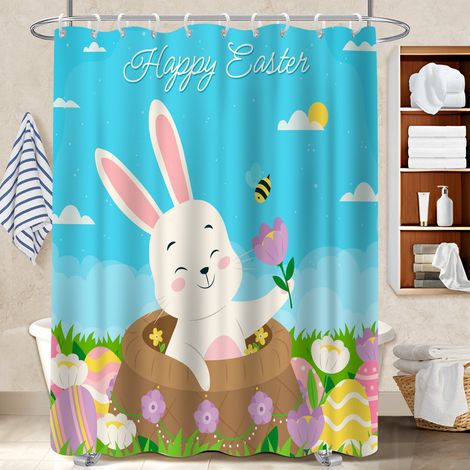 Rideau polyester pour douche 180x180 imperméable bâche de douche pour décoration salle de bain (1/5)