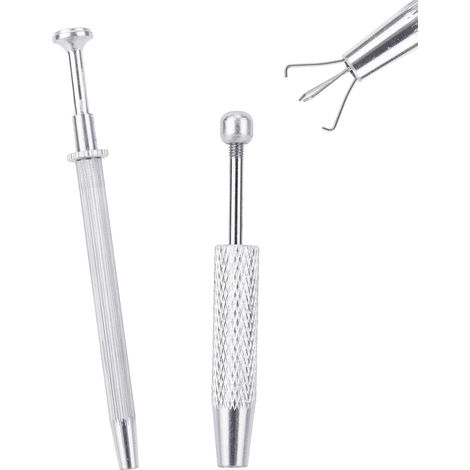 Schmuckzange – 2-teilig – Aluminiumlegierung – 4 Gewindebacken – Für Ohrringe und Schmuckteile – 63 mm und 115 mm (1/5)