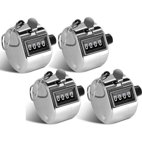 Compteur Manuel Mécanique 4 Chiffres, Lot de 4, Clicker de Sport (1/5)