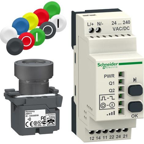 Schneider Electric XB5RFA02 botón pulsador de plástico IP69